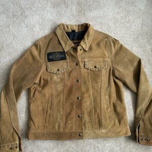Harley Davidson Suede Trucker Jacket